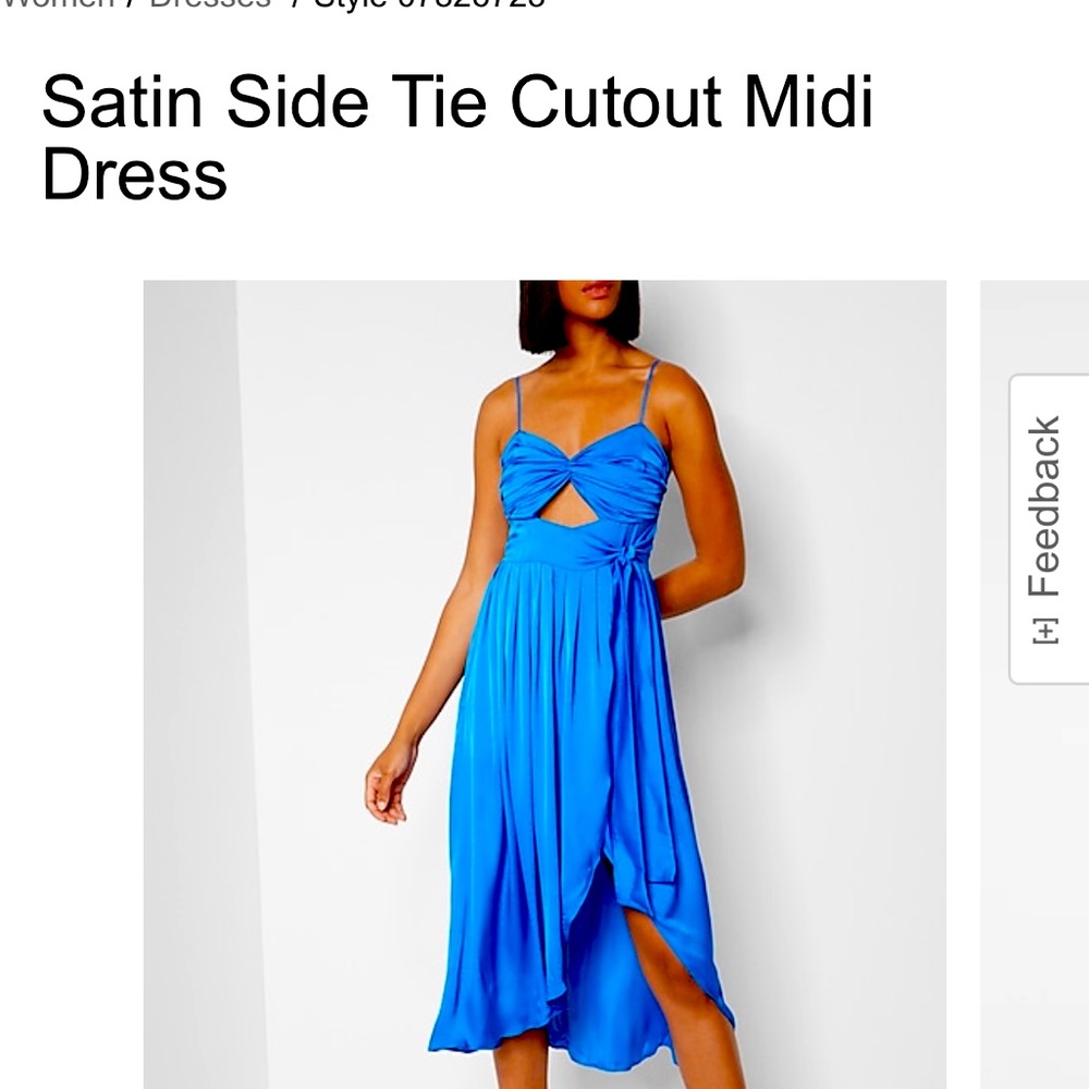 Express Blue Satin Dress